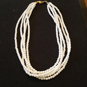 Vintage, Napier white beaded necklace
